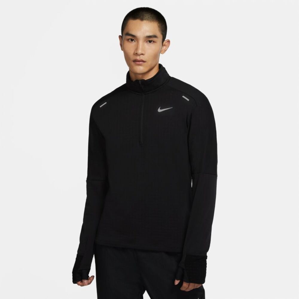 Nike Sphere 1/2 Zip Top Men's NWT $95 Black Therma-Fit Outdoor Running Size Med